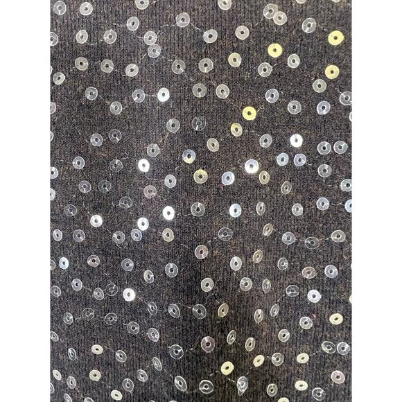 Minnie Rose Sequined Dark Purple Stretch Knit Dress XS Wimsigoth Retro Glam - Picture 6 of 8